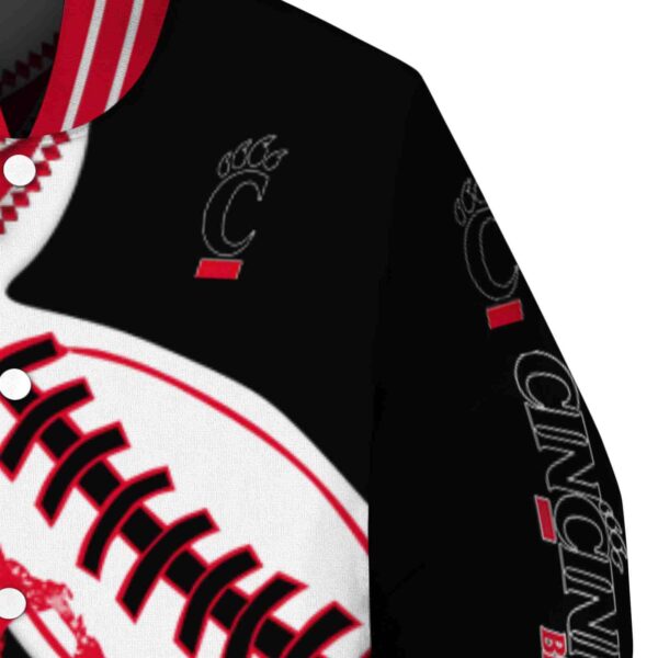 cincinnati bearcats baseball stitching black white jacket premium grade