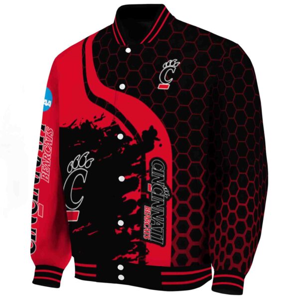 cincinnati bearcats hexagonal pattern red black jacket best selling