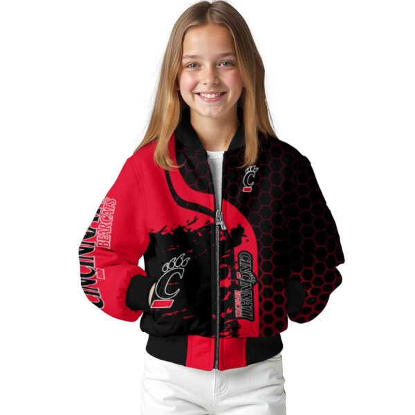 cincinnati bearcats hexagonal pattern red black jacket top rated