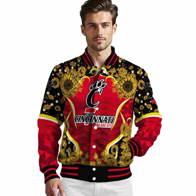 cincinnati bearcats sunflower bloom red yellow jacket high quality