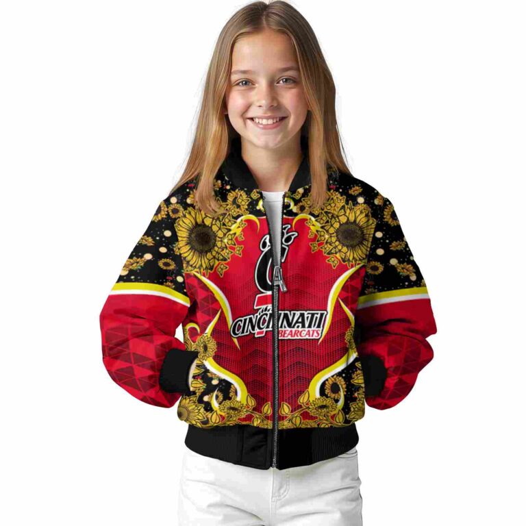 cincinnati bearcats sunflower bloom red yellow jacket top rated