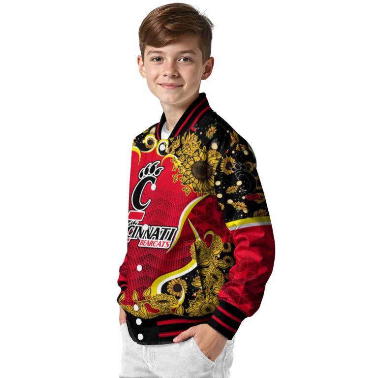 cincinnati bearcats sunflower bloom red yellow jacket trendy