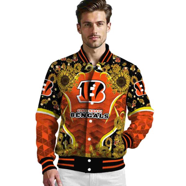 cincinnati bengals sunflower bloom orange yellow jacket high quality