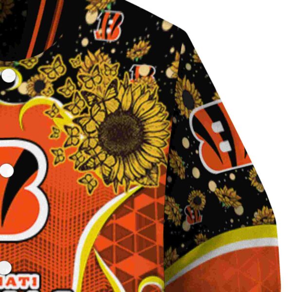 cincinnati bengals sunflower bloom orange yellow jacket premium grade