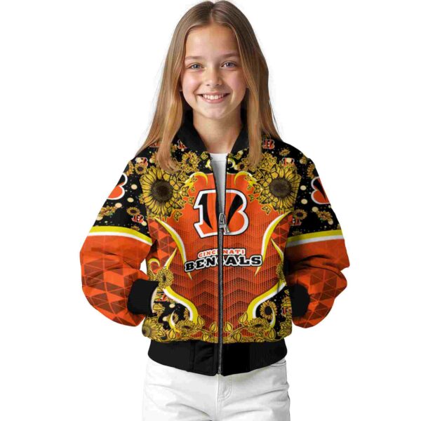 cincinnati bengals sunflower bloom orange yellow jacket top rated