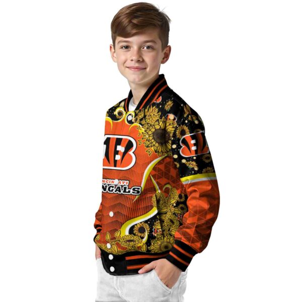 cincinnati bengals sunflower bloom orange yellow jacket trendy
