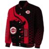 cincinnati reds hexagonal pattern red black jacket best selling