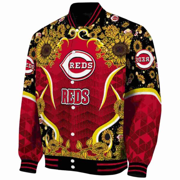 cincinnati reds sunflower bloom red yellow jacket best selling