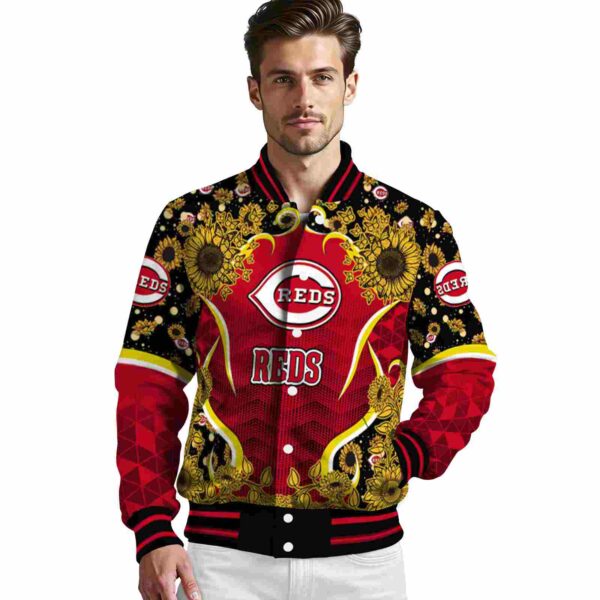 cincinnati reds sunflower bloom red yellow jacket high quality