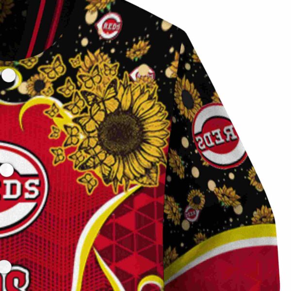cincinnati reds sunflower bloom red yellow jacket premium grade