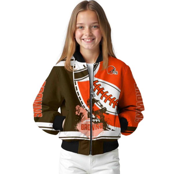 cleveland browns baseball stitching orange white jacket top rated