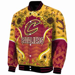 cleveland cavaliers sunflower bloom wine yellow jacket best selling