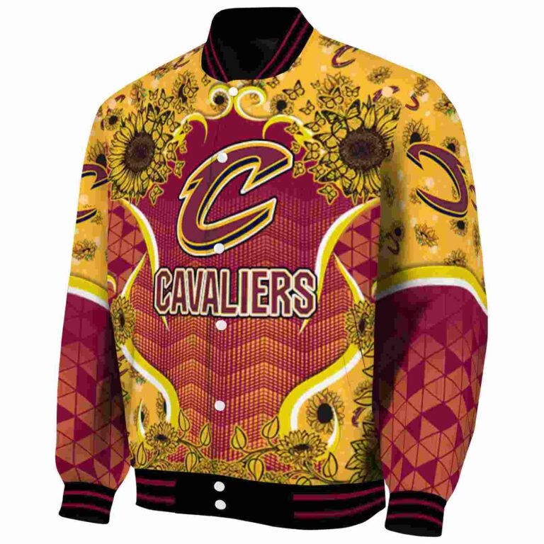 cleveland cavaliers sunflower bloom wine yellow jacket best selling