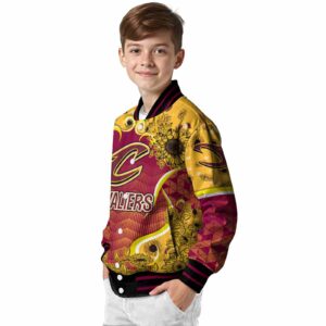 cleveland cavaliers sunflower bloom wine yellow jacket trendy
