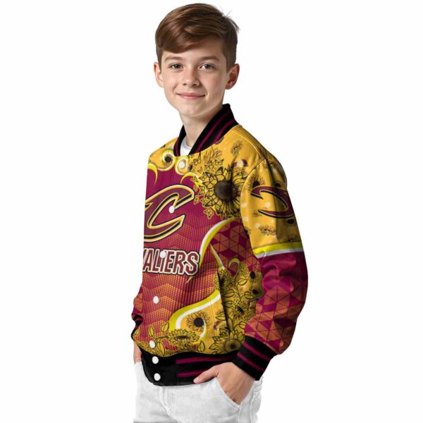 cleveland cavaliers sunflower bloom wine yellow jacket trendy
