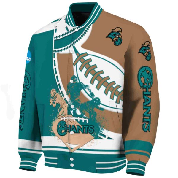 coastal carolina chanticleers baseball stitching gold white jacket best selling