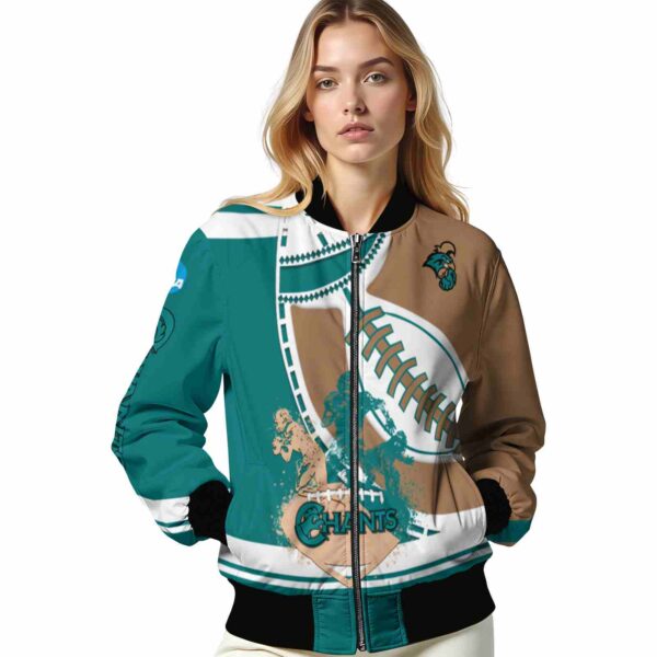 coastal carolina chanticleers baseball stitching gold white jacket latest model