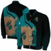 coastal carolina chanticleers hexagonal pattern green black jacket fashion forward