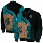 coastal carolina chanticleers hexagonal pattern green black jacket best selling