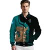 coastal carolina chanticleers hexagonal pattern green black jacket high quality
