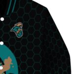 coastal carolina chanticleers hexagonal pattern green black jacket best selling