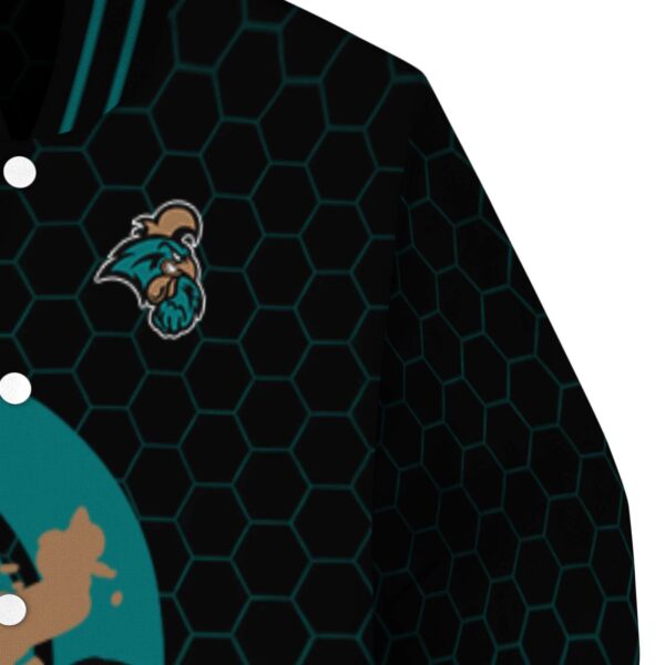 coastal carolina chanticleers hexagonal pattern green black jacket premium grade