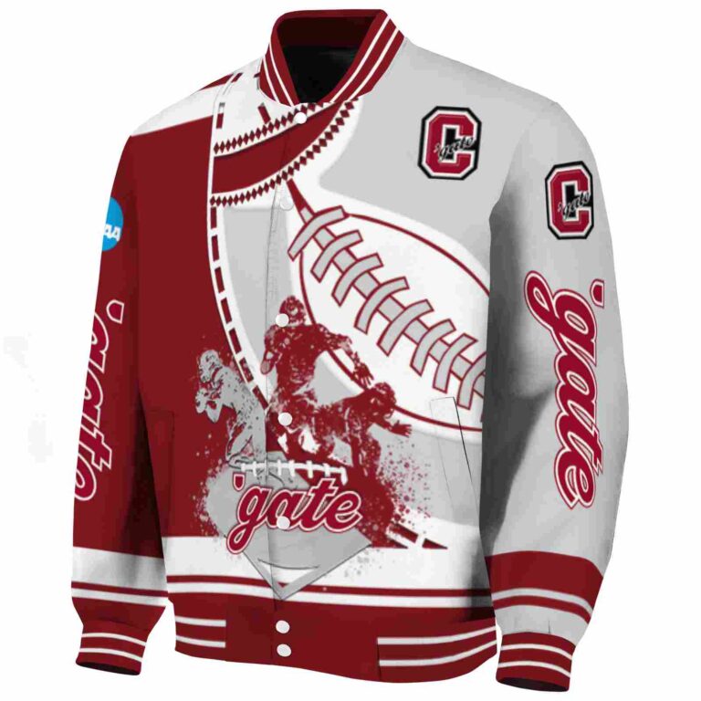 colgate raiders baseball stitching gray white jacket best selling