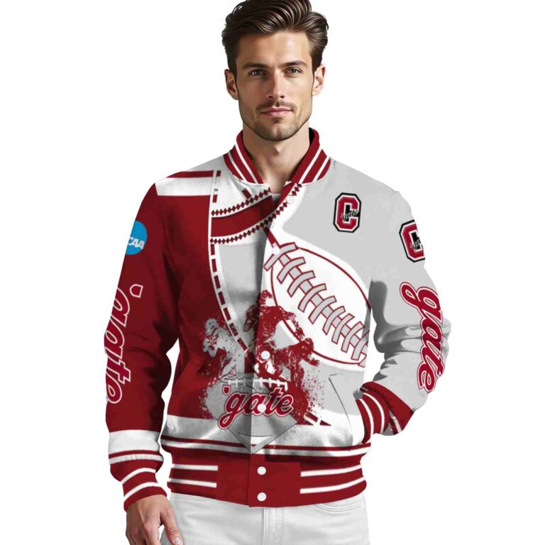 colgate raiders baseball stitching gray white jacket high quality