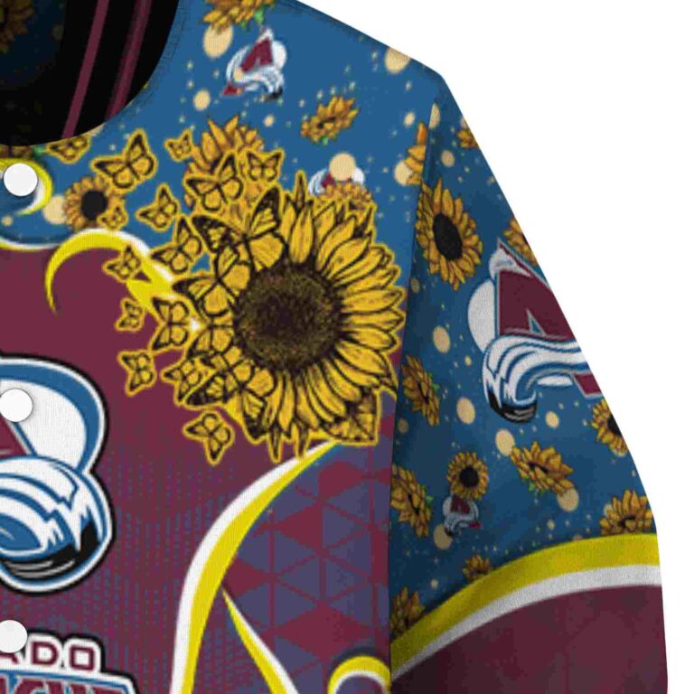 colorado avalanche sunflower bloom burgundy yellow jacket premium grade