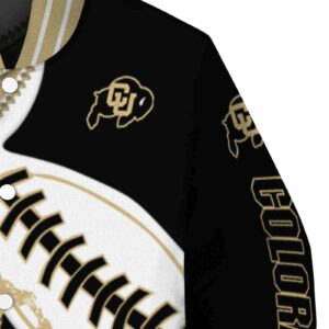 colorado buffaloes baseball stitching black white jacket premium grade