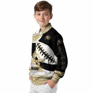 colorado buffaloes baseball stitching black white jacket trendy