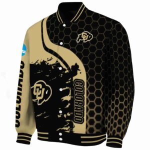 colorado buffaloes hexagonal pattern gold black jacket best selling