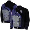 colorado rockies hexagonal pattern blue black jacket fashion forward
