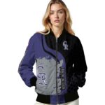 colorado rockies hexagonal pattern blue black jacket best selling