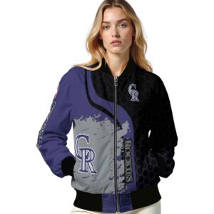 colorado rockies hexagonal pattern blue black jacket latest model