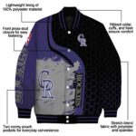 colorado rockies hexagonal pattern blue black jacket best selling