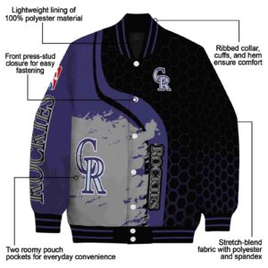 colorado rockies hexagonal pattern blue black jacket new arrival