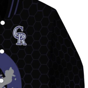 colorado rockies hexagonal pattern blue black jacket premium grade