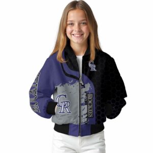 colorado rockies hexagonal pattern blue black jacket top rated