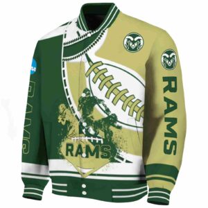 colorado state rams baseball stitching gold white jacket best selling
