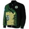 colorado state rams hexagonal pattern green black jacket best selling
