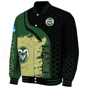 colorado state rams hexagonal pattern green black jacket best selling