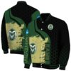 colorado state rams hexagonal pattern green black jacket fashion forward