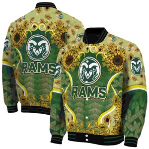colorado state rams sunflower bloom green yellow jacket fashion forward