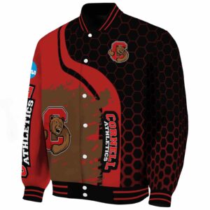 cornell big red hexagonal pattern red black jacket best selling