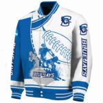 creighton bluejays baseball stitching white jacket best selling