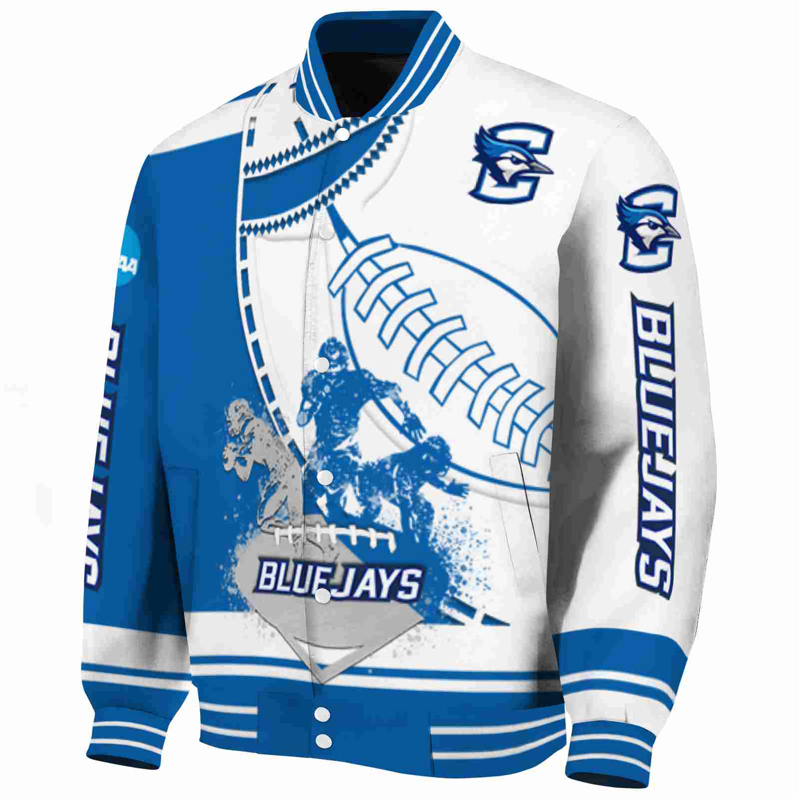 creighton bluejays baseball stitching white jacket best selling creighton bluejays baseball stitching white jacket best selling
