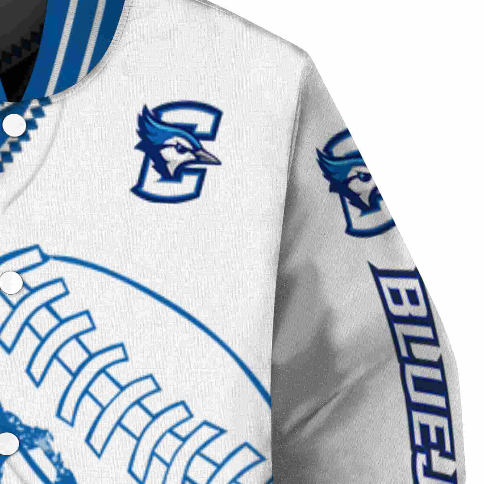 creighton bluejays baseball stitching white jacket premium grade creighton bluejays baseball stitching white jacket premium grade
