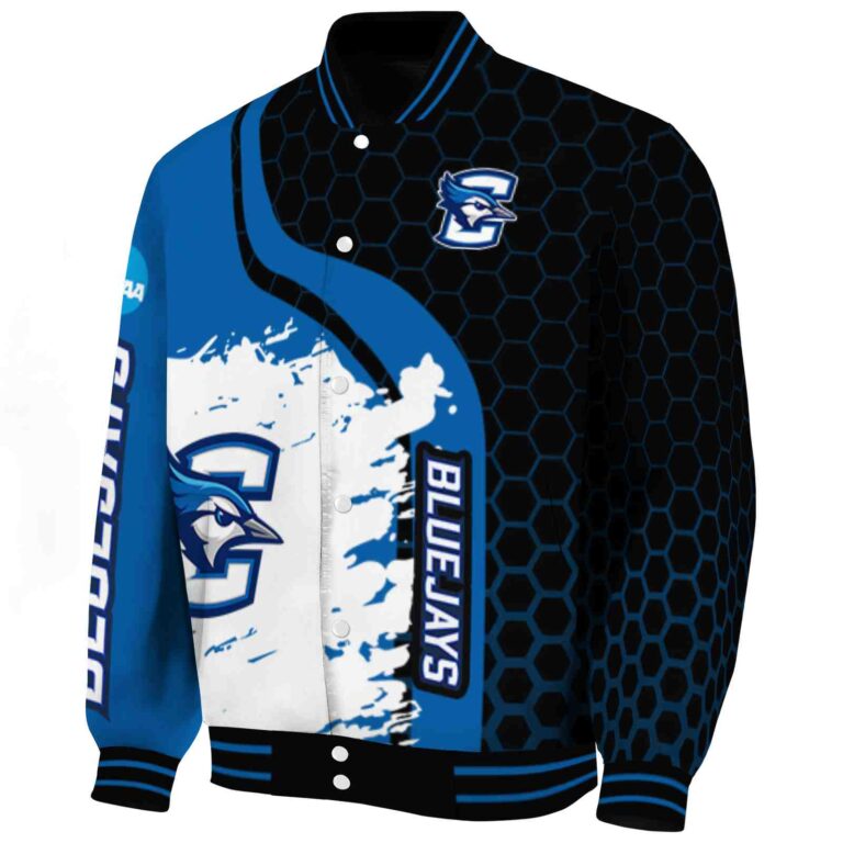 creighton bluejays hexagonal pattern blue black jacket best selling