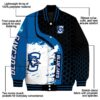 creighton bluejays hexagonal pattern blue black jacket new arrival